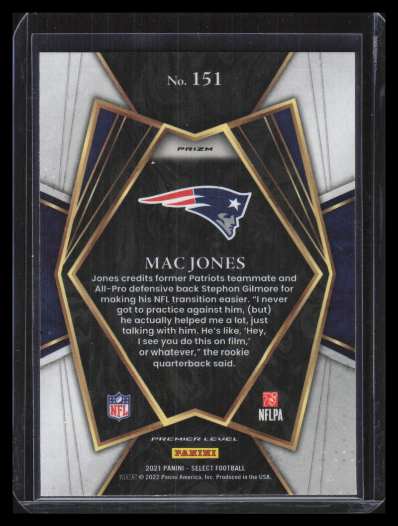 DELETE 128573 2021 Select Prizm Silver Refractor 151 Mac Jones Rookie Premier Level