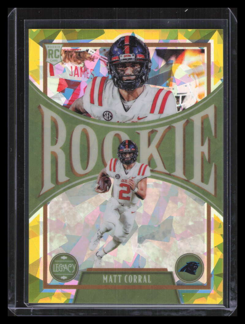 DELETE 128577 2022 Panini Legacy Premium Edition Yellow Diamond 142 Matt Corral Rookie 7/25