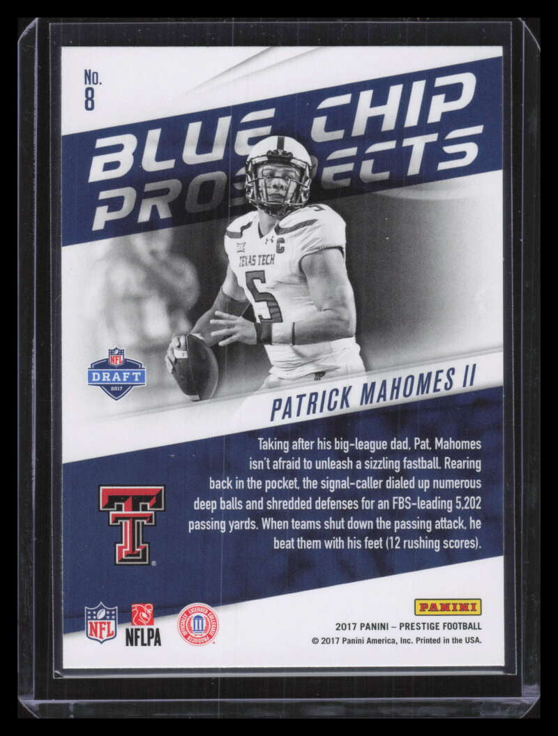 DELETE 128594 2017 Prestige Blue Chip Prospects 8 Patrick Mahomes II Rookie