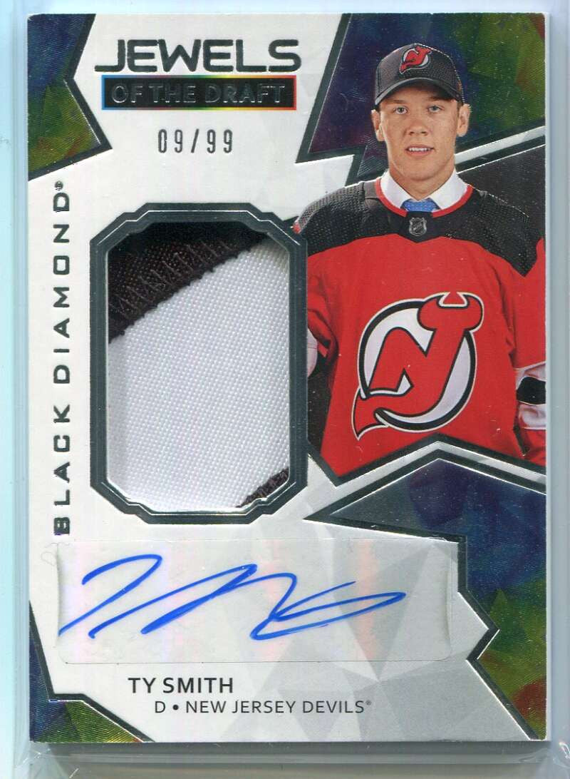 DELETE 128619 2020-21 Black Diamond Jewels of Draft Autographs Ty Smith Rookie Patch Auto 9/99
