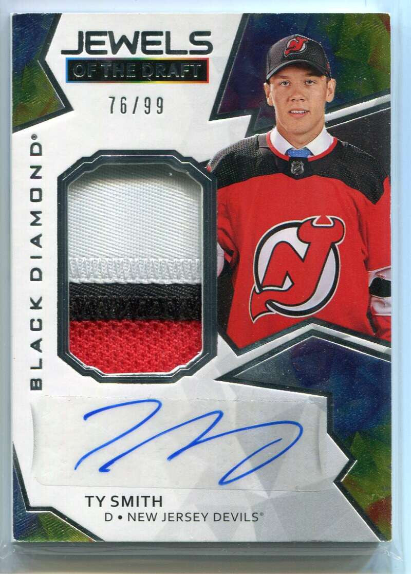 DELETE 128620 2020-21 Black Diamond Jewel of Draft Autographs Ty Smith Rookie Patch Auto 76/99
