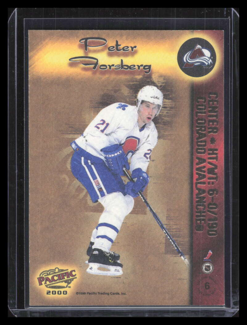 1999-00 Pacific Past &amp; Present 6 Peter Forsberg