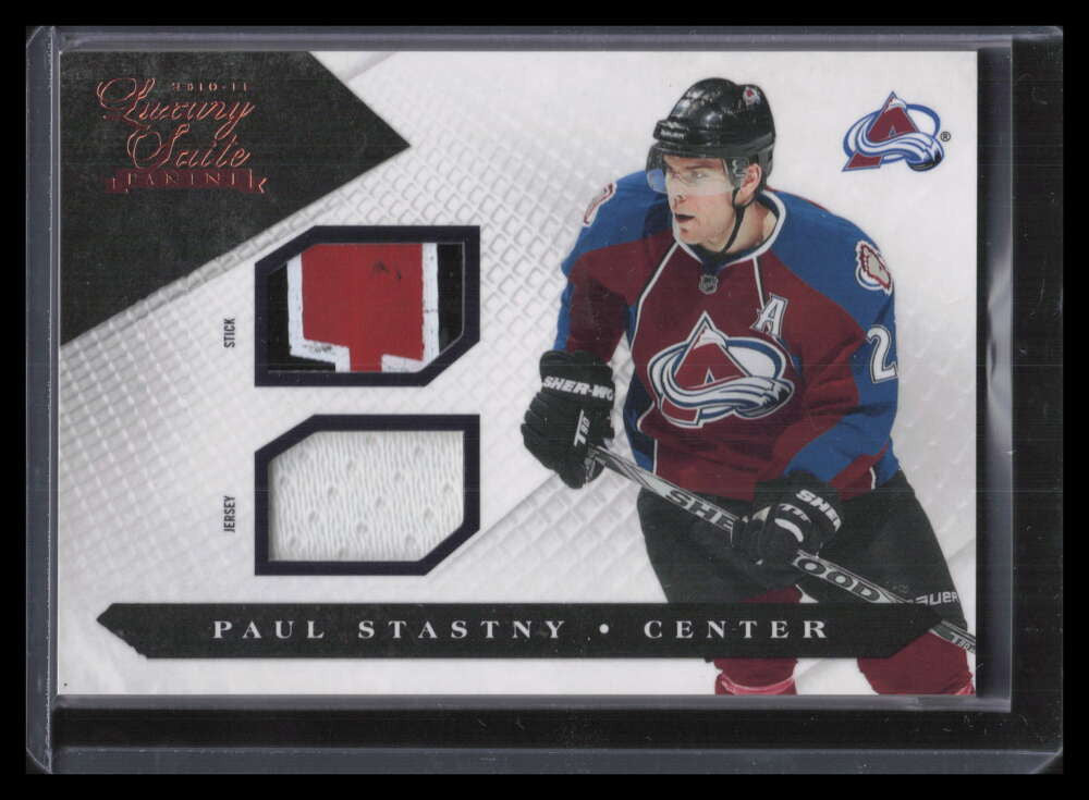 2010-11 Luxury Suite Jerseys Sticks 18 Paul Stastny Dual Stick Jersey 5/100