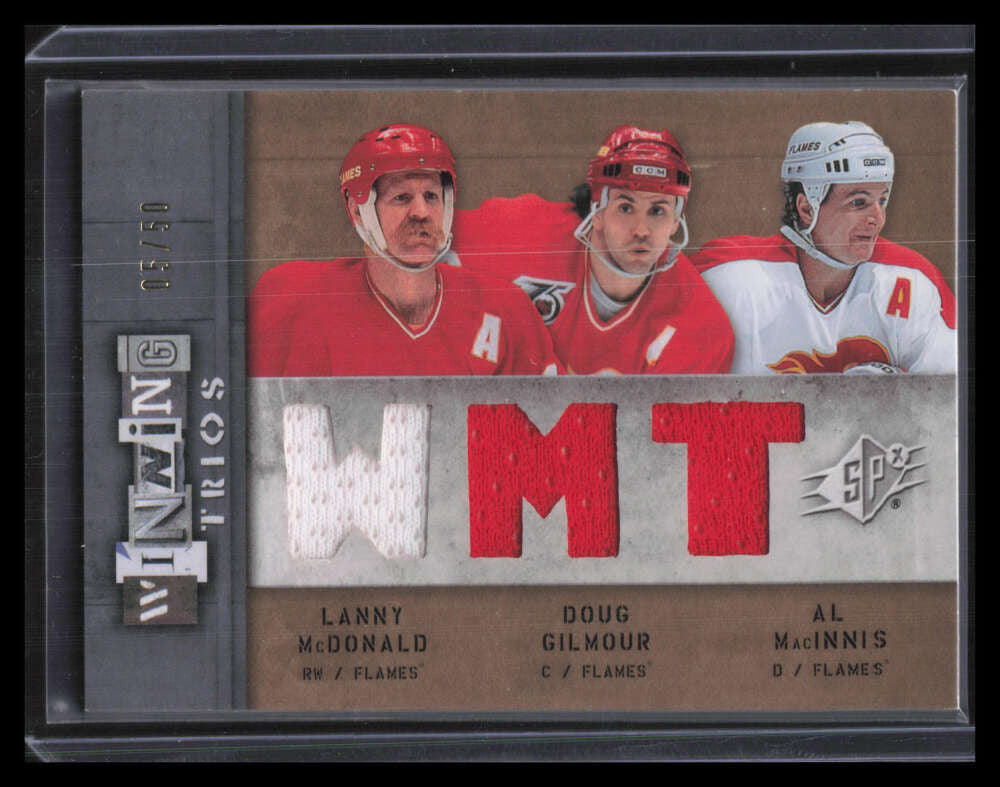 2009-10 SPx Winning Trios Lanny McDonald Gilmour MacInnis Triple Jersey 5/50