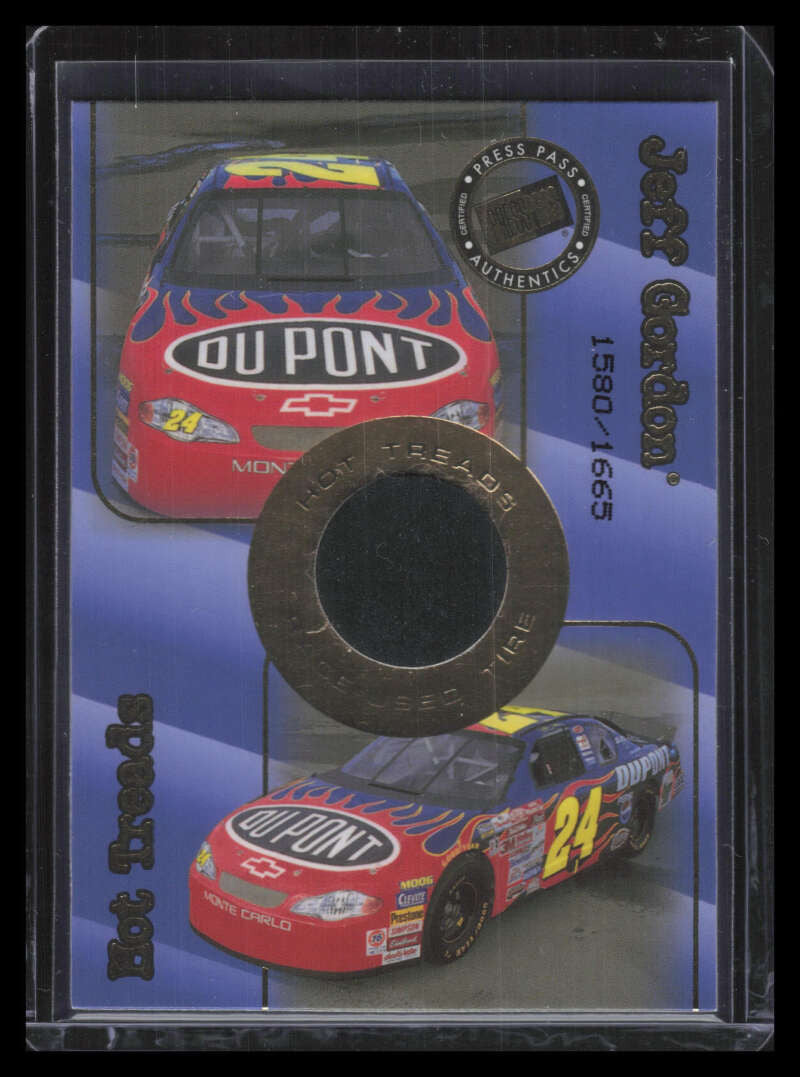 2001 Press Pass Hot Treads ht11 Jeff Gordon Race-Used Tire 1580/1665