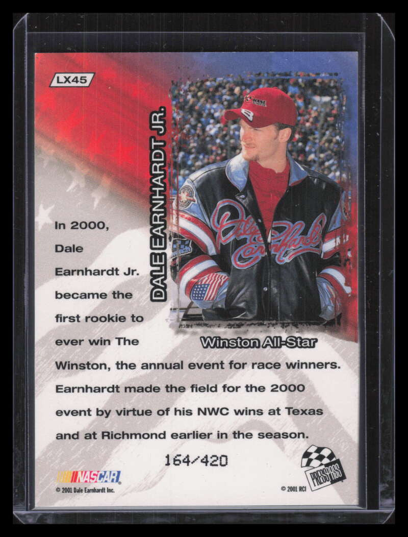 2001 VIP Explosives Laser lx45 Dale Earnhardt Jr. AS 164/420 Winston All-Star