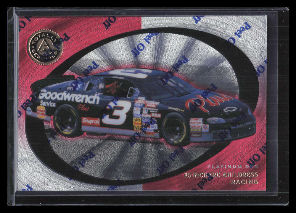 SOLD 128820 1997 Pinnacle Totally Certified Platinum Red 37 Dale Earnhardt's Car 1061/2999