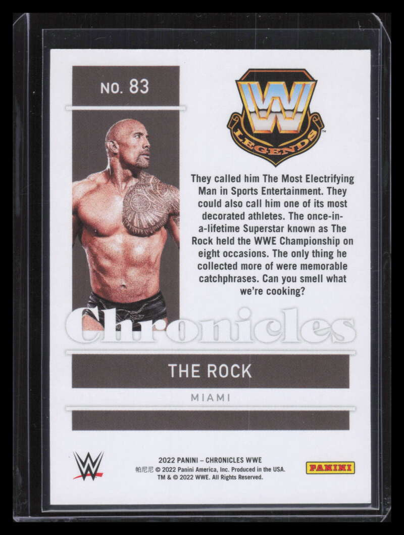 2022 Panini Chronicles WWE Red 83 The Rock 101/199