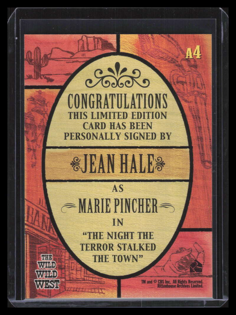 DELETE 128933 2000 Best of The Wild West Season One Autographs a4 Jean Hale Auto Marie Pincher
