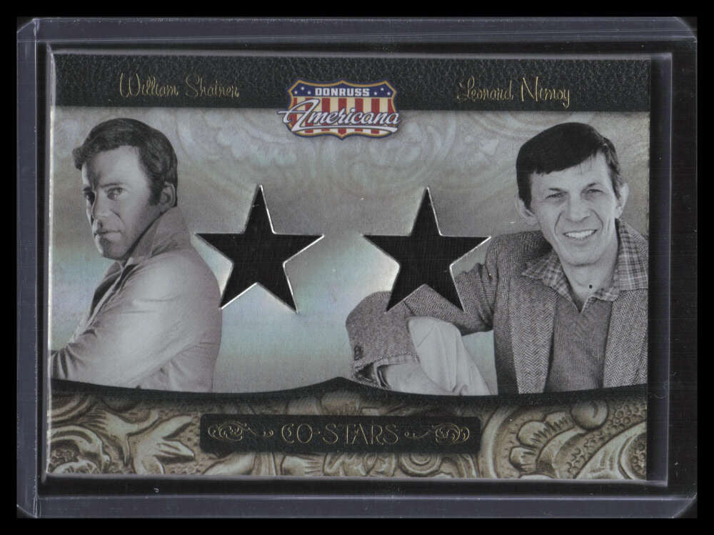 DELETE 128945 2007 Americana Co-Stars Material 5 Shatner Leonard Nimoy Dual Shirt Relic 4/100