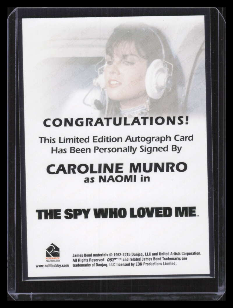 2015 James Bond Archives Full Bleed Autographs NNO Caroline Munro Auto Naomi