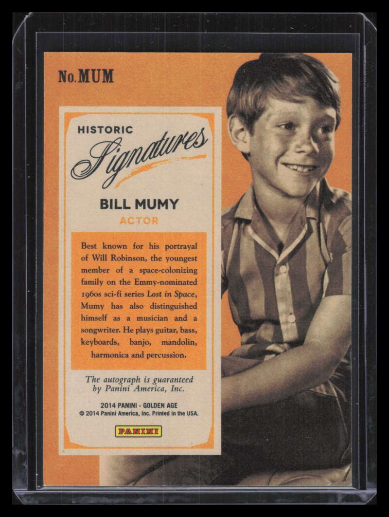 DELETE 129052 2014 Panini Golden Age Historic Signatures MUM Bill Mumy Auto