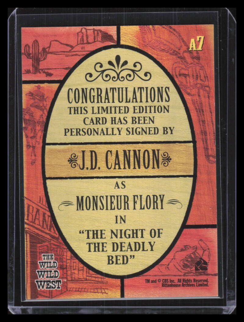 DELETE 129054 2000 Best of The Wild Wild West Season One Autographs a7 J. D. Cannon Auto Flory