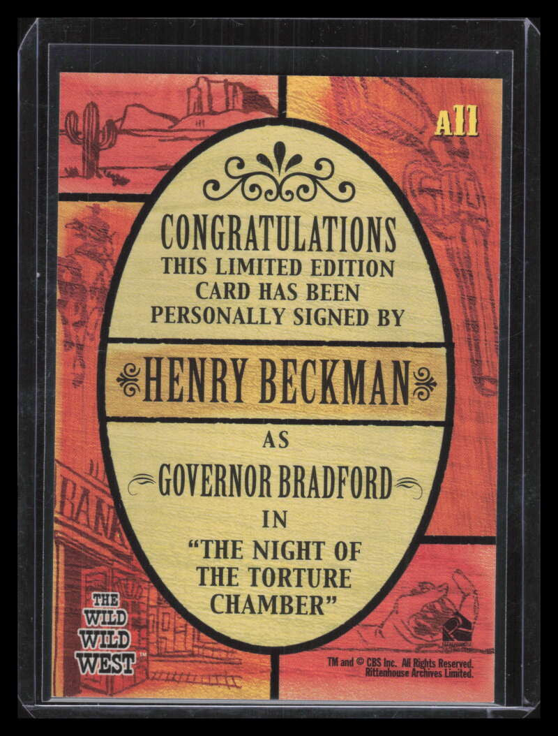 DELETE 129056 2000 Best of The Wild Wild West Season One Autographs a11 Henry Beckman Auto