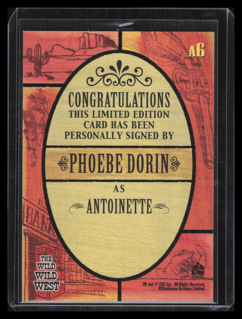 DELETE 129057 2000 Best of The Wild West Season One Autographs a6 Phoebe Dorin Auto Antoinette