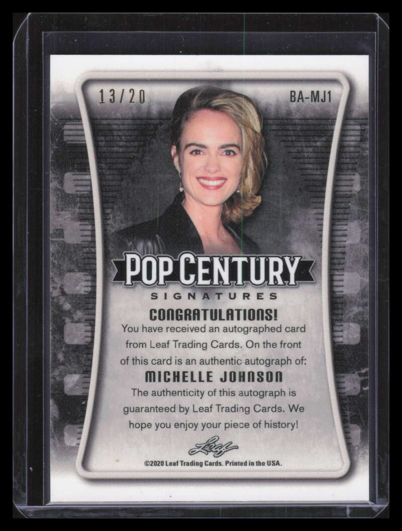 DELETE 129062 2020 Leaf Pop Century Metal Purple bamj1 Michelle Johnson Auto 13/20