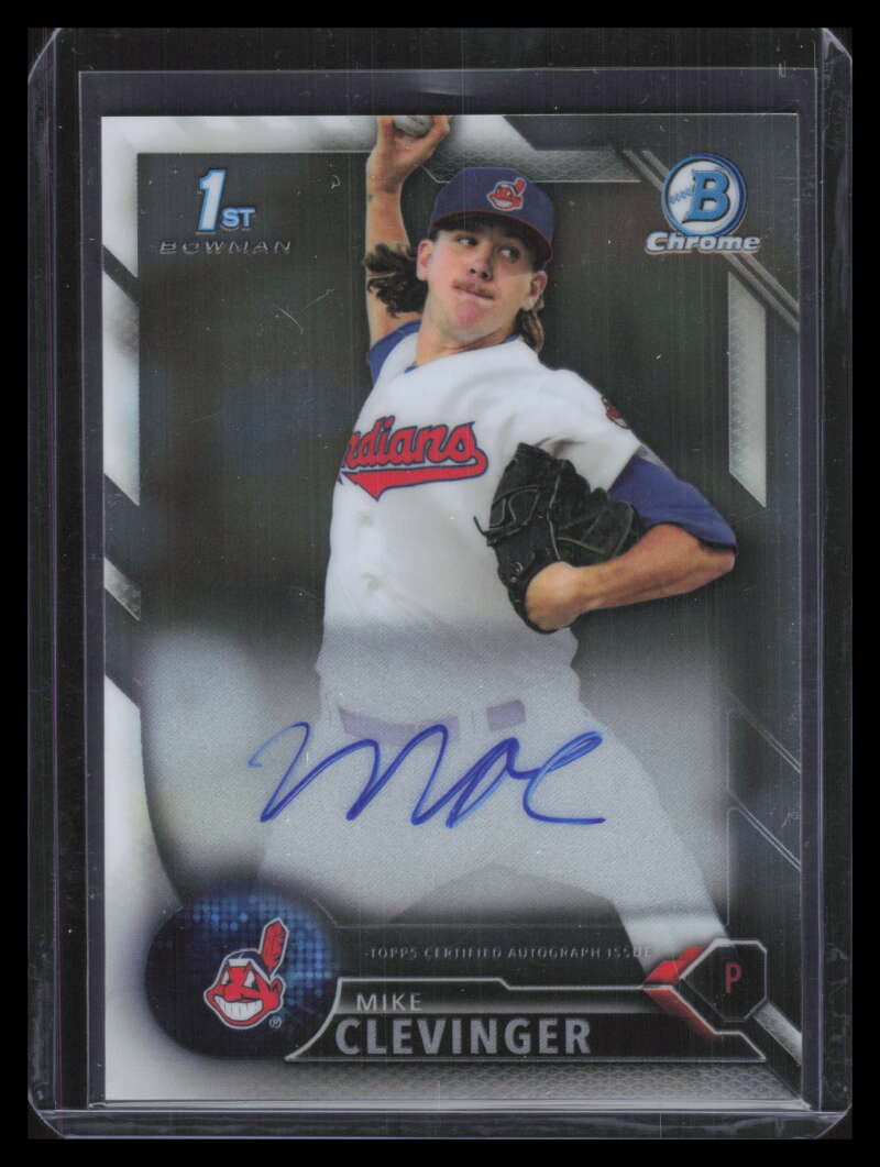 2016 Bowman Chrome Prospect Autographs CPAMC Mike Clevinger Rookie Auto