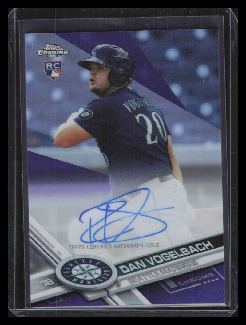 2017 Topps Chrome Autographs Purple Refractor Dan Vogelbach Rookie Auto 101/250