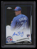 2014 Topps Chrome Autographs Black Refractor AS Aaron Sanchez Rookie Auto 74/100