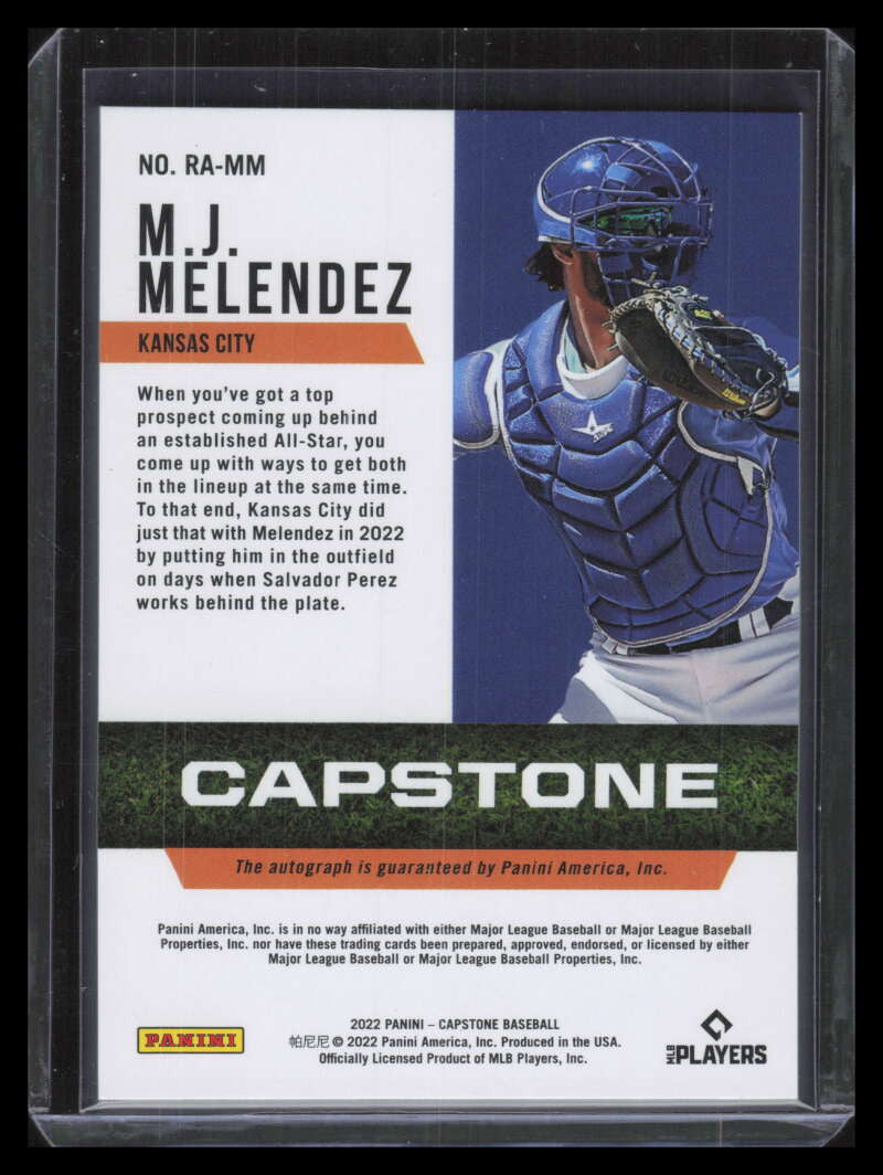 2022 Panini Capstone Autographs Holo Silver 8 M. J. Melendez Rookie Auto 38/99