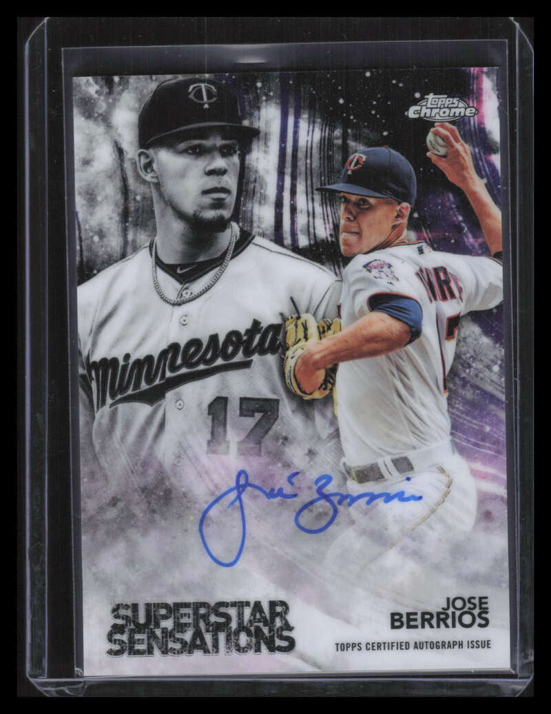 2018 Topps Chrome Superstar Sensations Autographs SSAJB Jose Berrios Auto 70/99