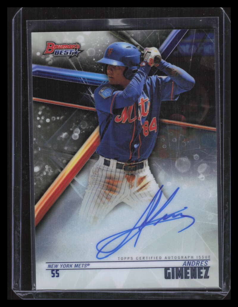2018 Bowman's Best Best of '18 Autographs b18ag Andres Gimenez Rookie Auto