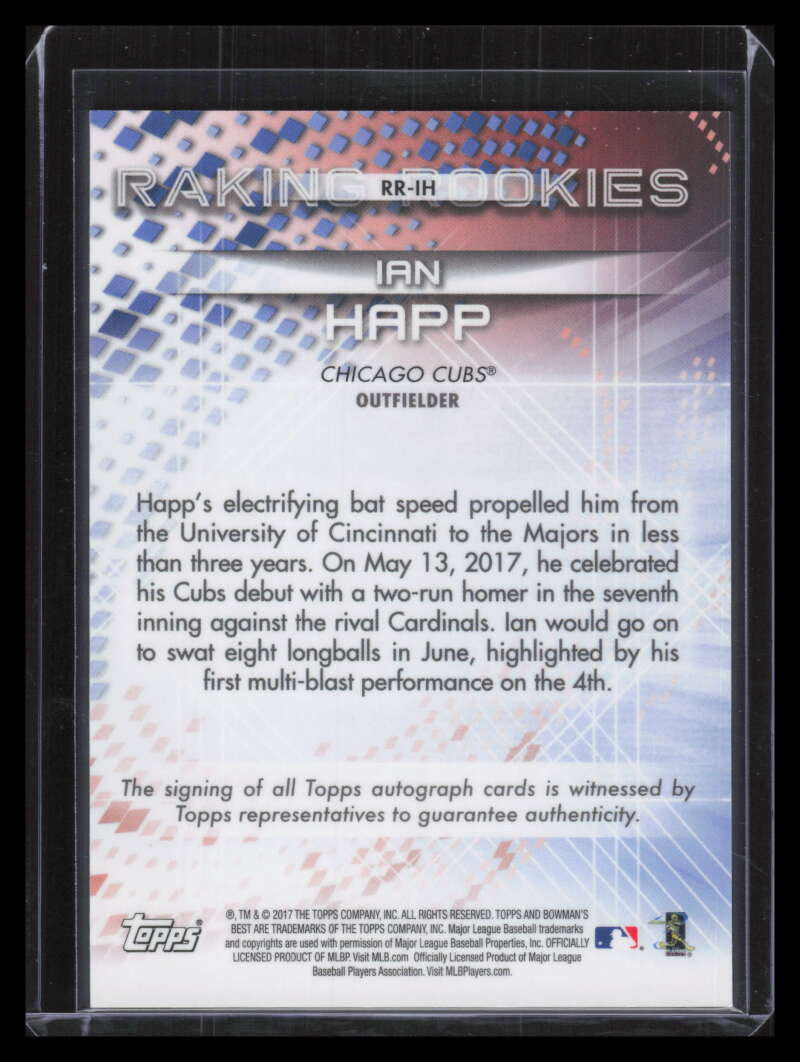 2017 Bowman's Best Raking Rookies Autographs RRIH Ian Happ Rookie Auto 83/99