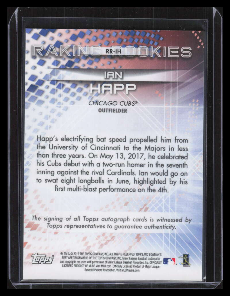 2017 Bowman's Best Raking Rookies Autographs RRIH Ian Happ Rookie Auto 87/99
