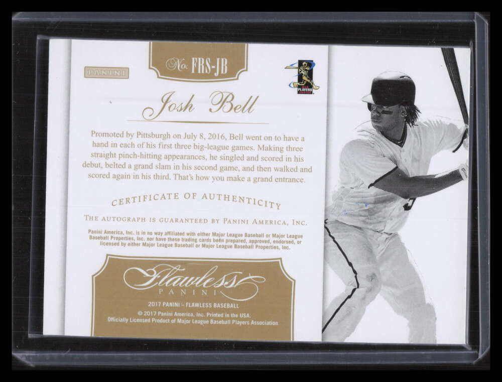 2017 Panini Flawless Rookie Signatures 9 Josh Bell Rookie Auto 20/25