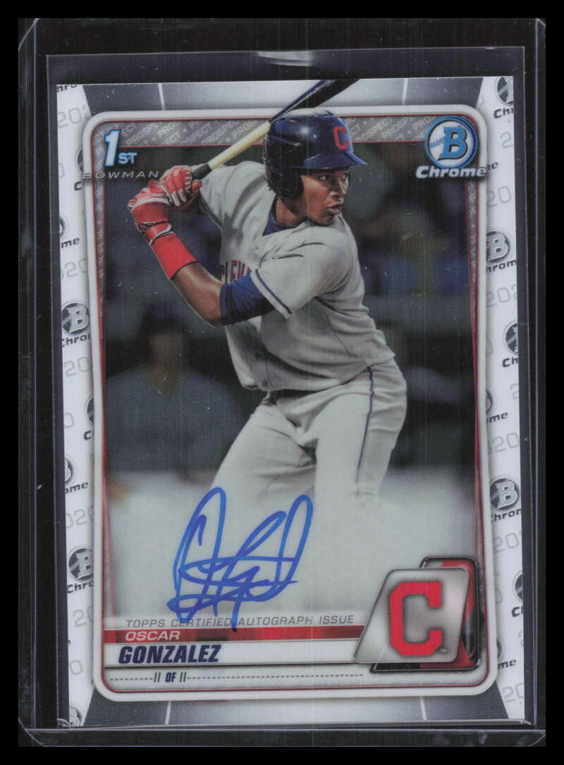 DELETE 129217 2020 Bowman Chrome Prospect Autographs CPAOG Oscar Gonzalez Rookie Auto