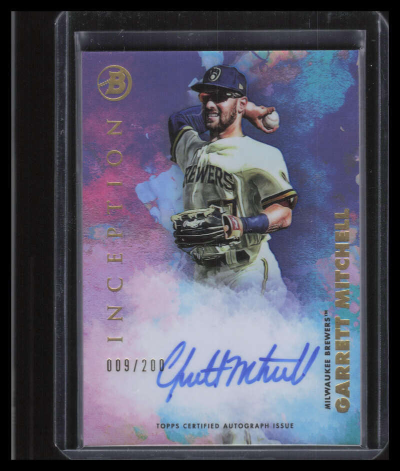 2021 Bowman Inception Autographs PAGM Garrett Mitchell Rookie Auto 9/200