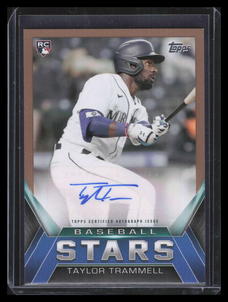 2021 Topps Update Stars Autographs Gold BSATT Taylor Trammell Rookie Auto 4/50