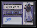 DELETE 129284 2023 Leaf Metal Flight 2023 To Purple Wave ftjc2 Jaison Chourio Rookie Auto 2/6