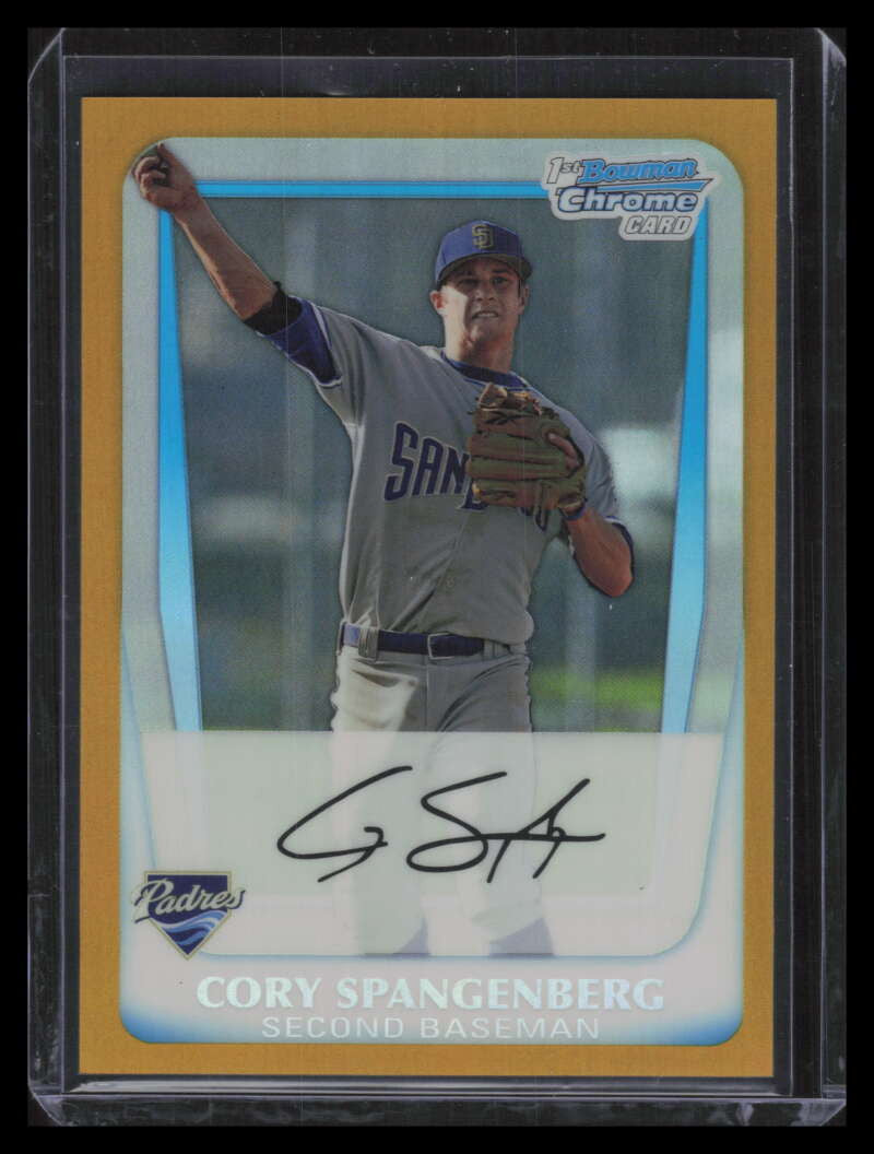 2011 Bowman Chrome Draft Gold Refractor bdpp80 Cory Spangenberg Rookie 45/50