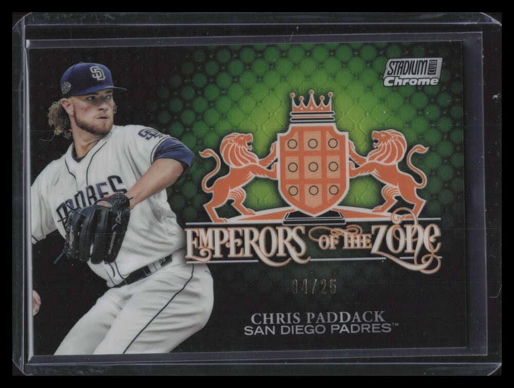 2020 Stadium Club Chrome Emperors of Zone Orange Refractor Chris Paddack 4/25