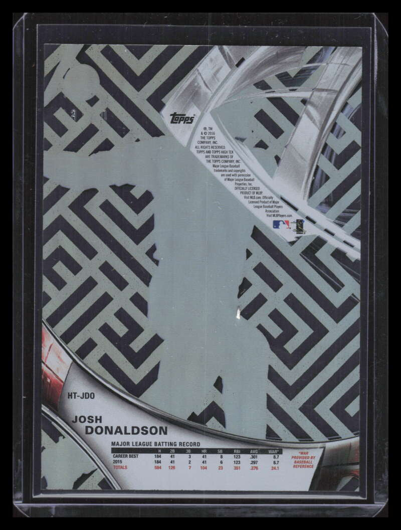 2016 Topps High Tek Gold Rainbow HTJDO Josh Donaldson 9/60