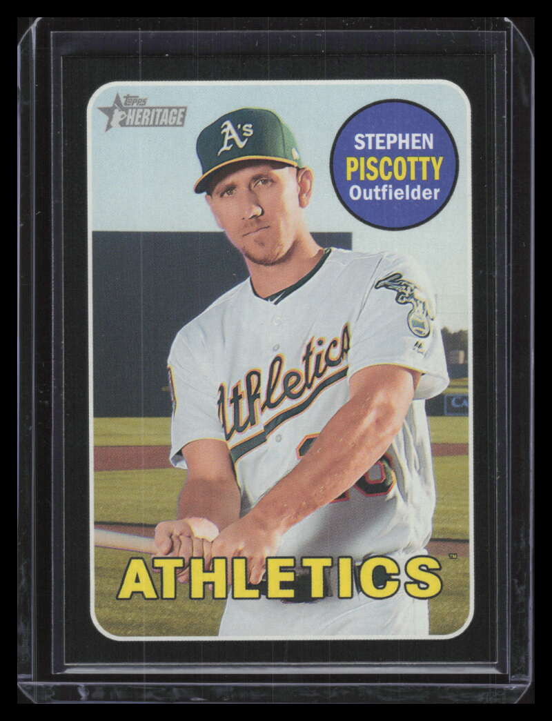 2018 Topps Heritage Black Border 701 Stephen Piscotty /50