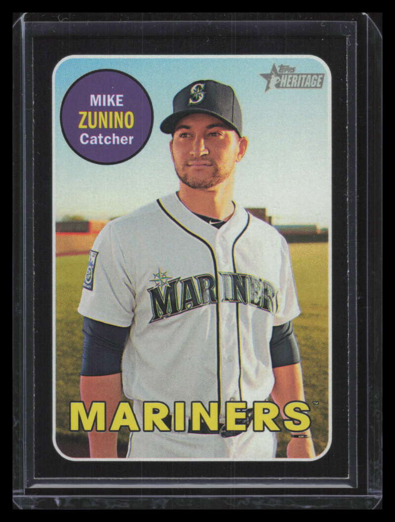 2018 Topps Heritage Black Border 85 Mike Zunino /50