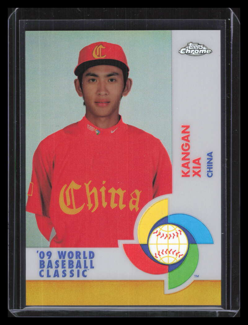 2009 Topps Chrome World Baseball Classic Gold Refractor w80 Kangan Xia 5/50