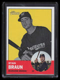 2012 Topps Heritage 276b Ryan Braun BW Color Swap Black and White SP