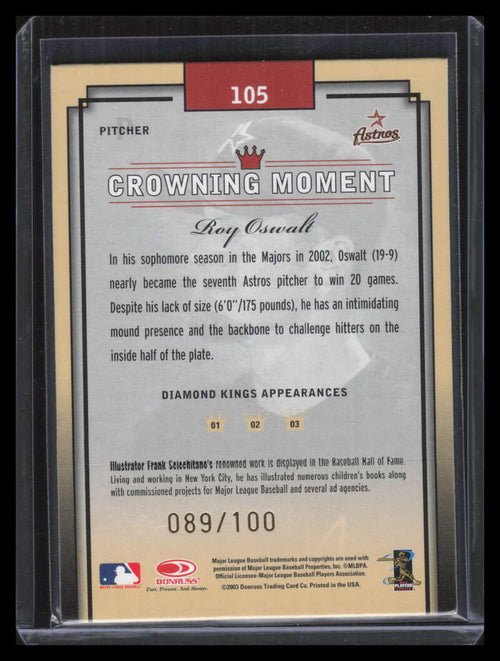 2003 Diamond Kings Gold Foil 105 Roy Oswalt 89/100