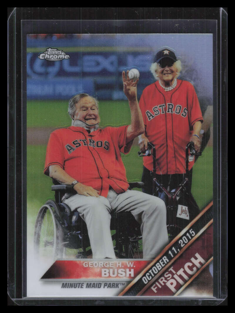 2016 Topps Chrome First Pitch fpc19 George H. W. Bush F00202