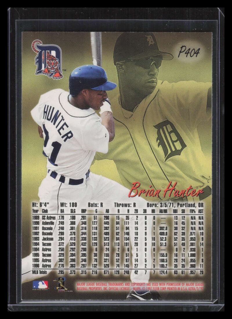1997 Ultra Platinum Medallion 404 Brian Hunter /250