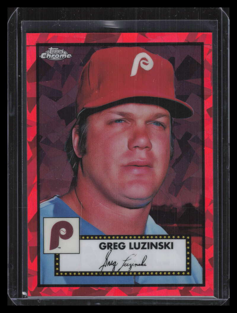 2021 Topps Chrome Platinum Red Atomic Refractor 574 Greg Luzinski 68/100