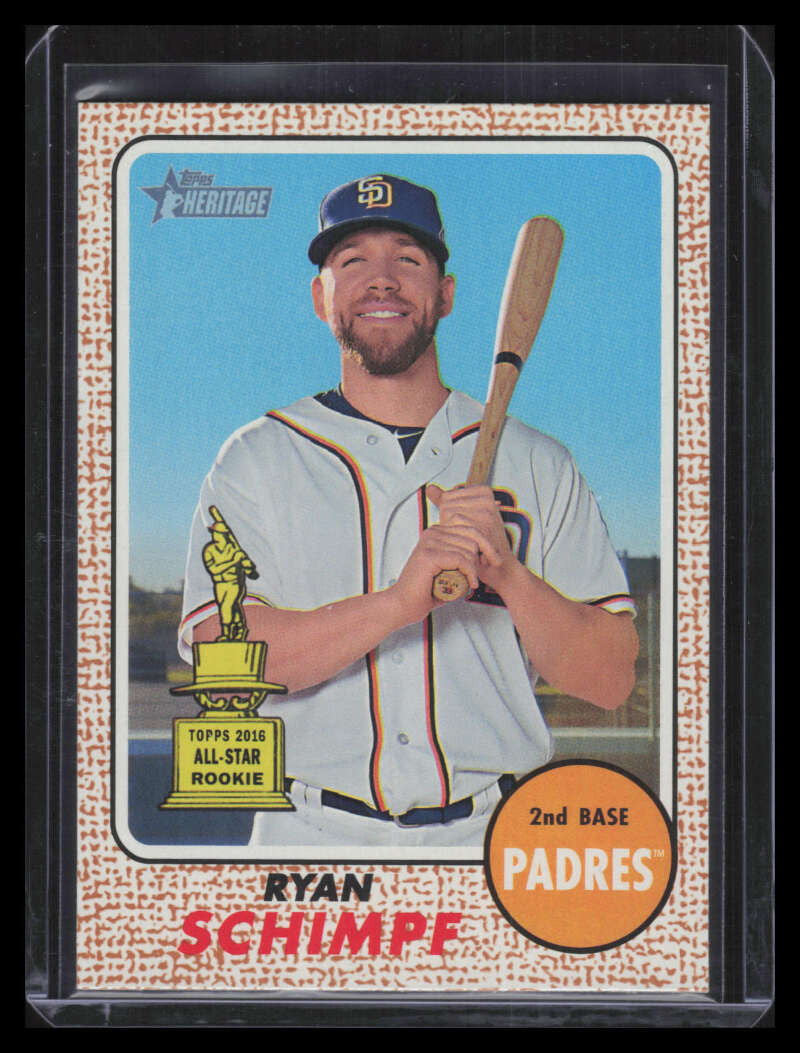 2017 Topps Heritage Gray Back 24 Ryan Schimpf Rookie /10