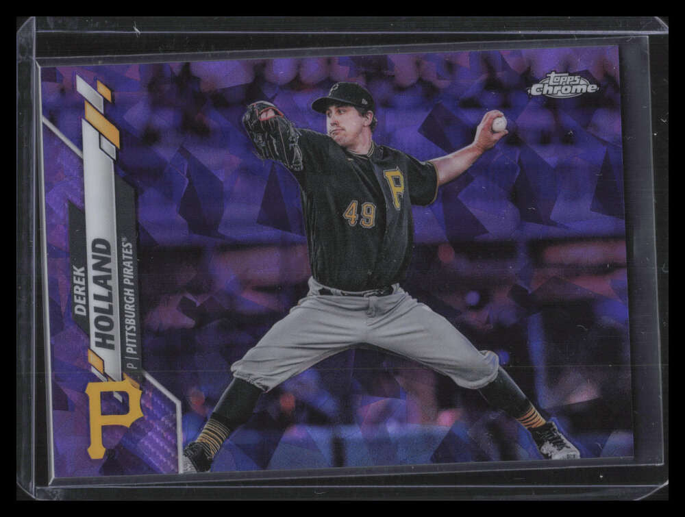 2020 Topps Chrome Update Sapphire Purple Refractor u69 Derek Holland 6/10