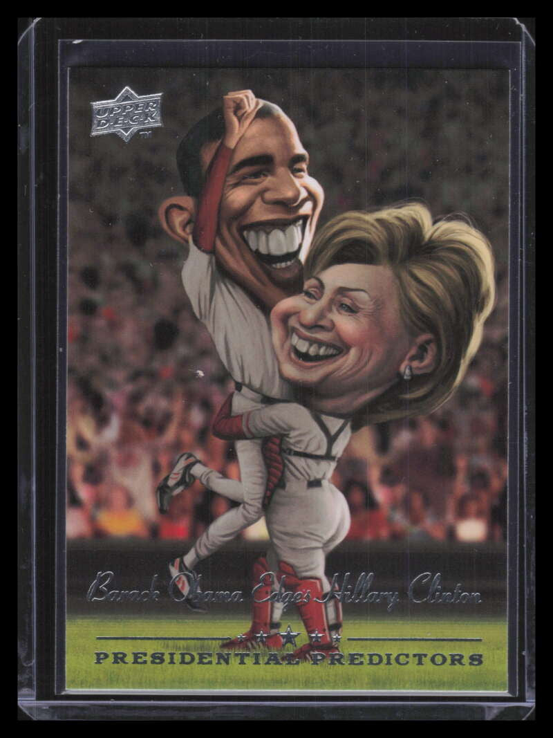 2008 Upper Deck Presidential Running Mate Predictors pp7b Clinton Obama F00947