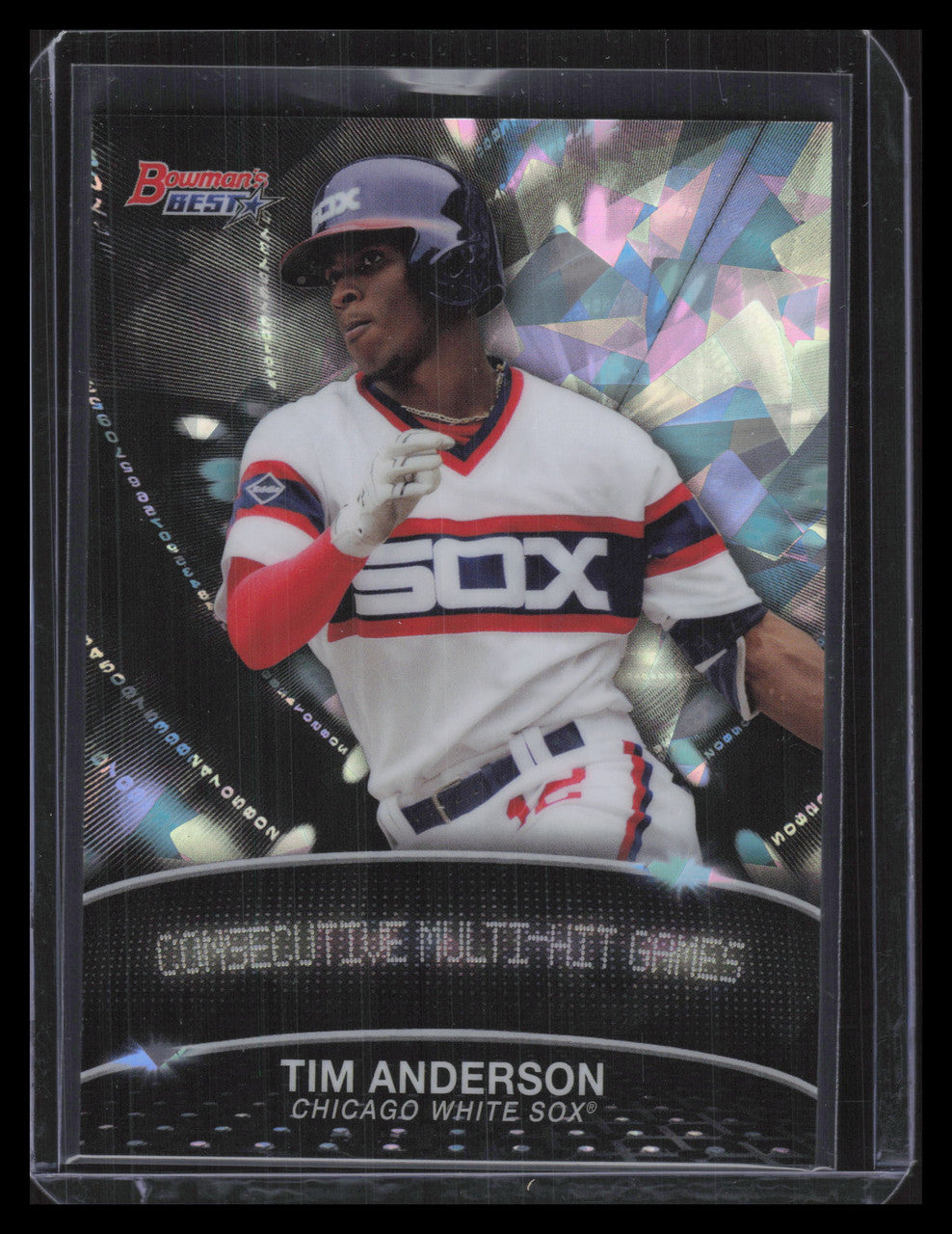 2016 Bowman's Best Stat Lines Atomic Refractor SLTA Tim Anderson Rookie
