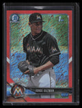 2018 Bowman Chrome Orange Shimmer Refractor bcp180 Jorge Guzman Rookie 5/25