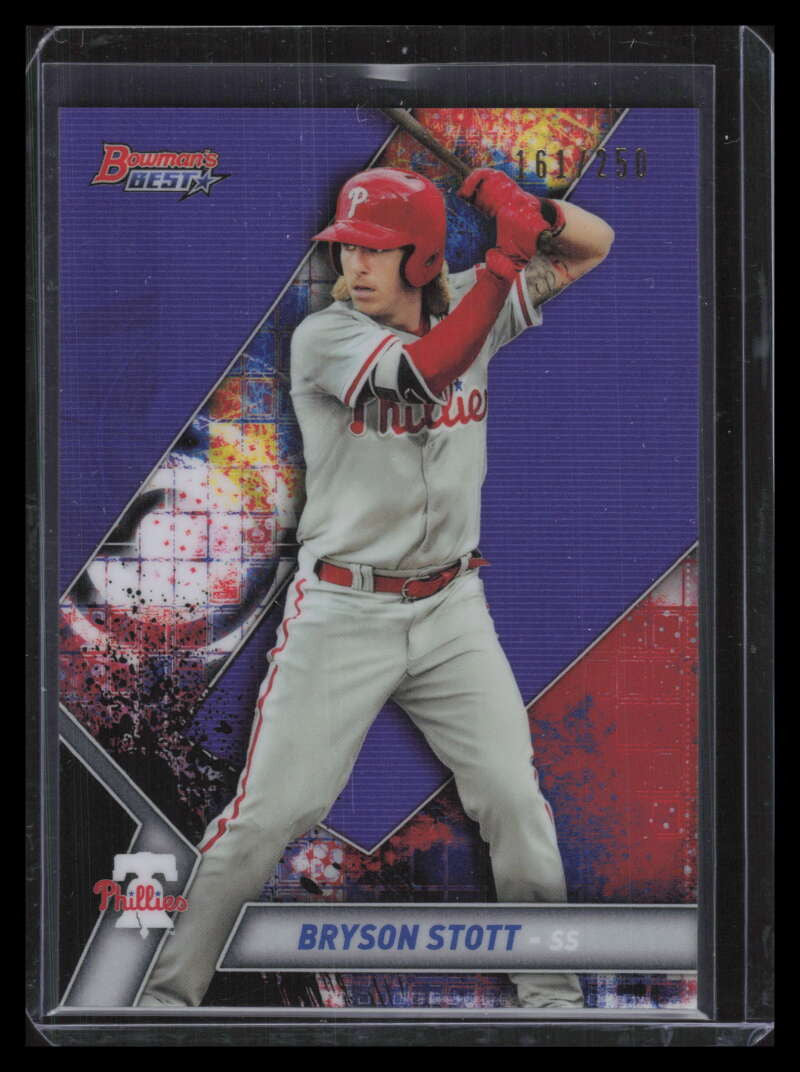 2019 Bowman's Best Prospects Purple Refractor tp6 Bryson Stott Rookie 161/250